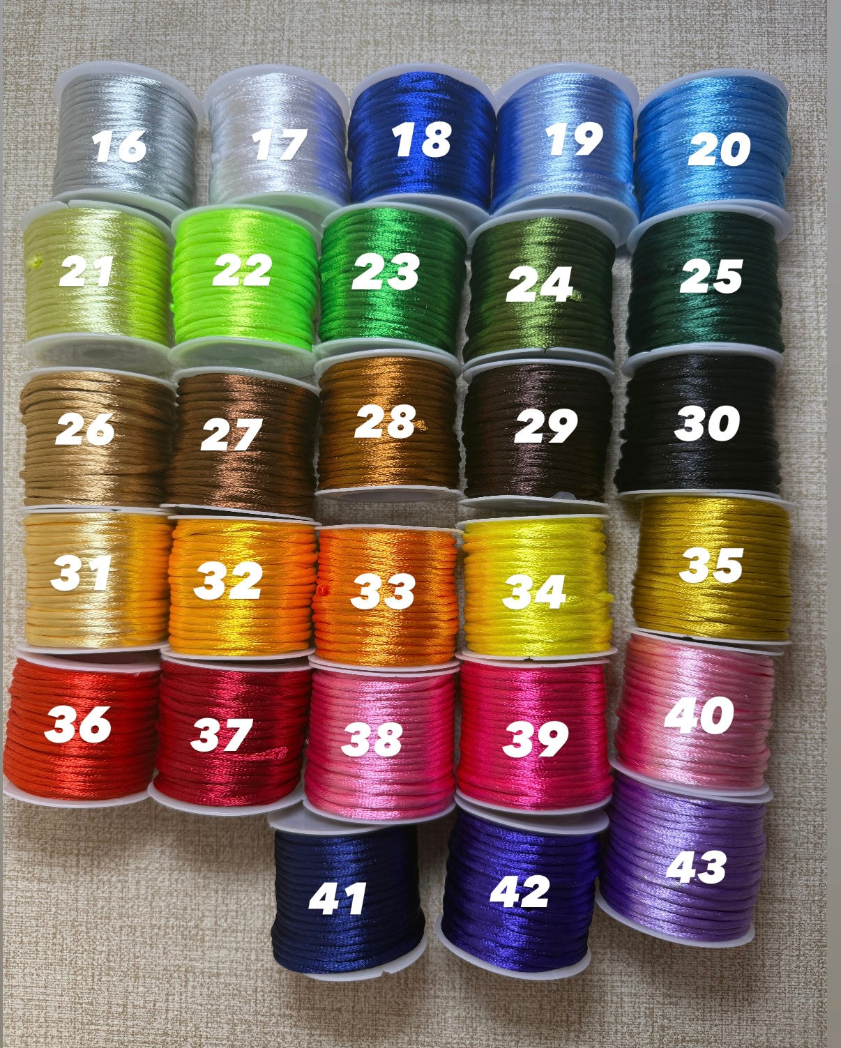 colores para pulseras de hilo
