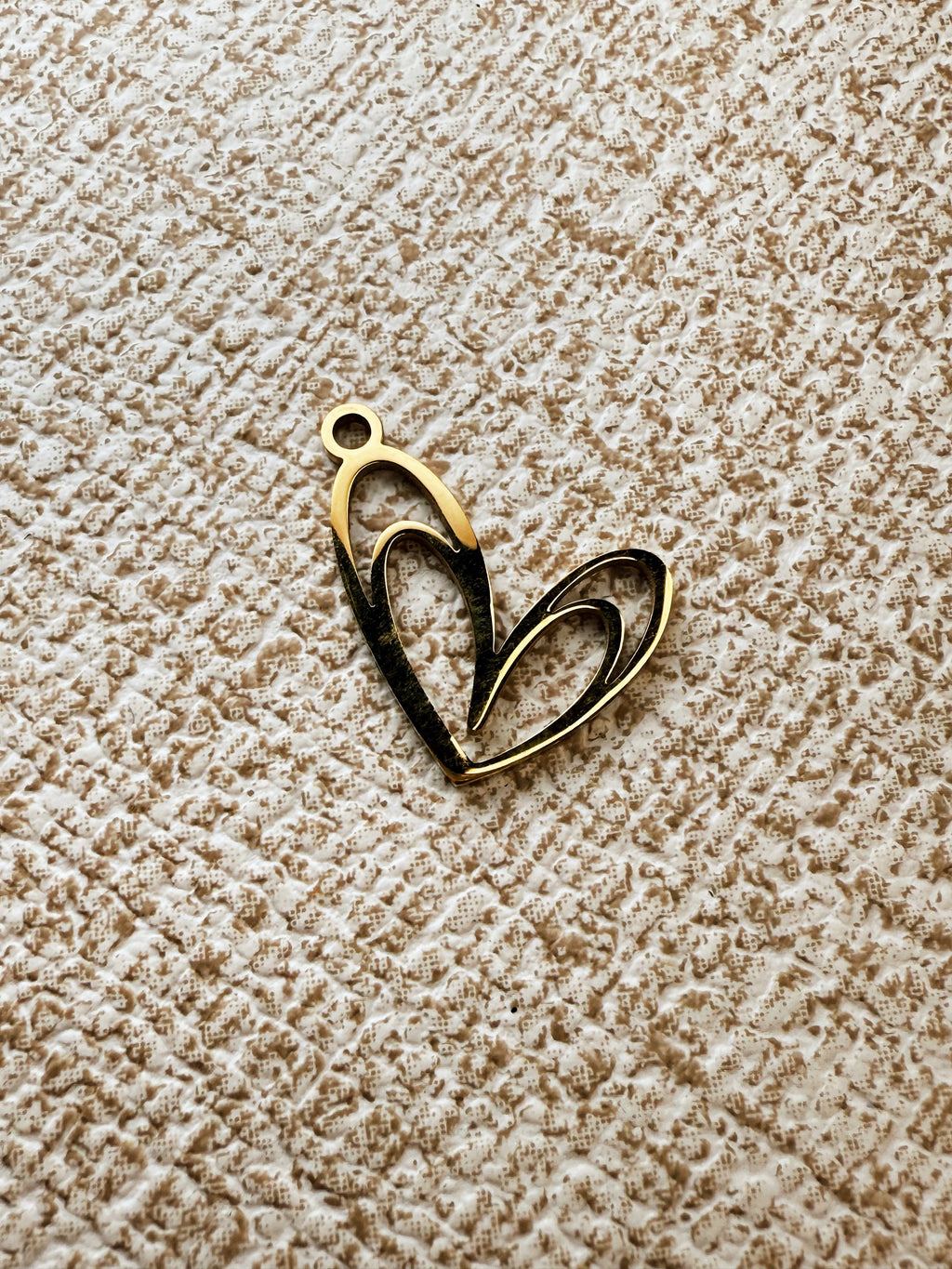 charm de corazón acero inoxidable 